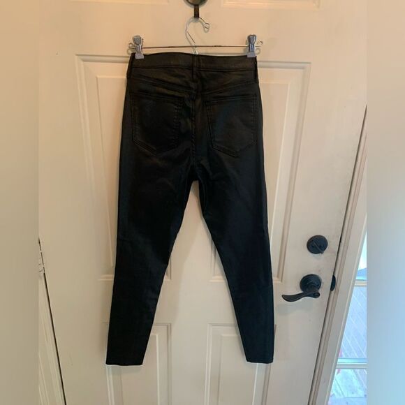 Banana Republic Black High Rise Skinny Coater Denim Jeans size 0 - Picture 5 of 6